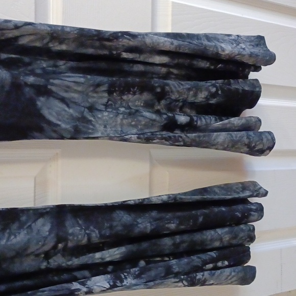 DOLLSKILL 2X CURRENT MOOD TYE DYED FOLD OVER LONG BELL BOTTOM PULL ON PANTS BLUE - Picture 10 of 11